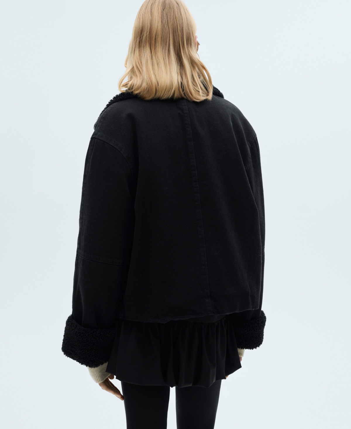 MANGO WOMEN'S SHEARLING-LINED JACKET 