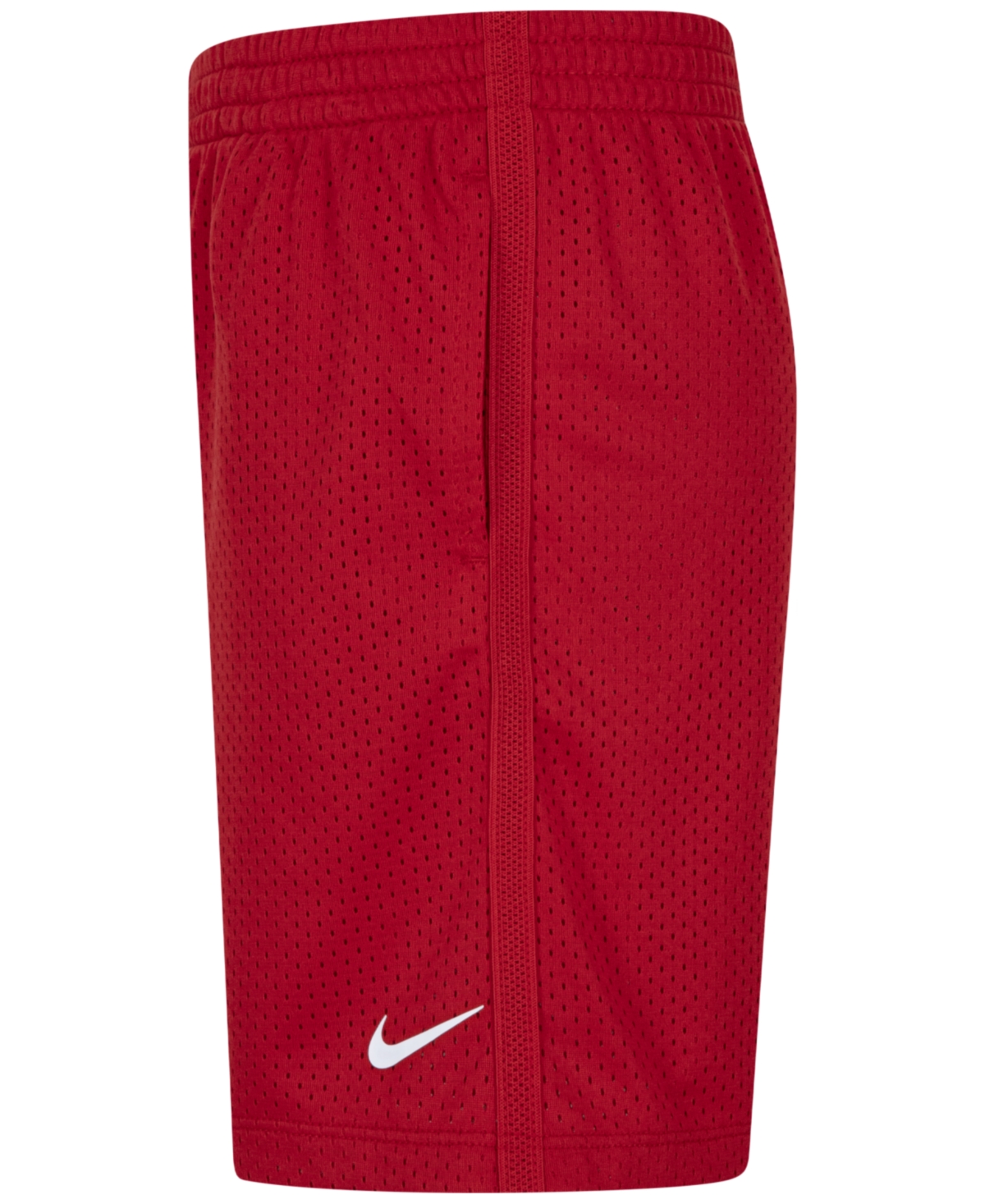 Nike Little Boys Dri-fit Logo Mesh Pull-on Shorts In University Red