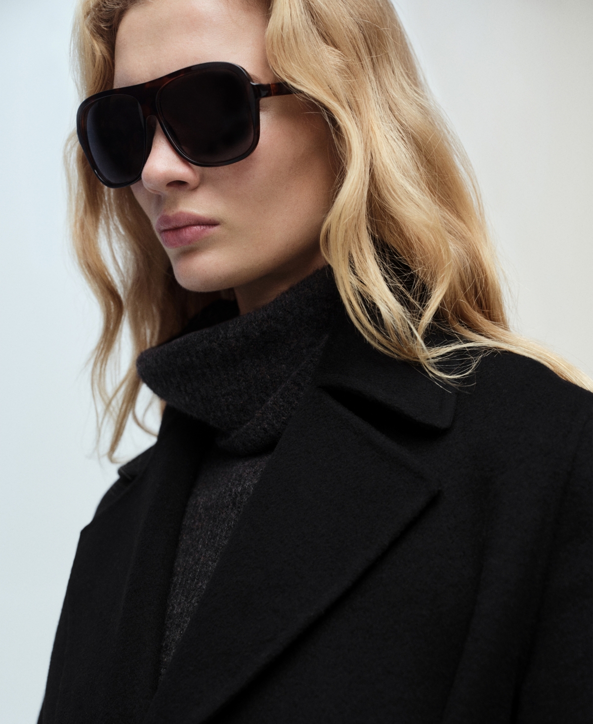 Mango Women's Belt Handmade Coat In Black