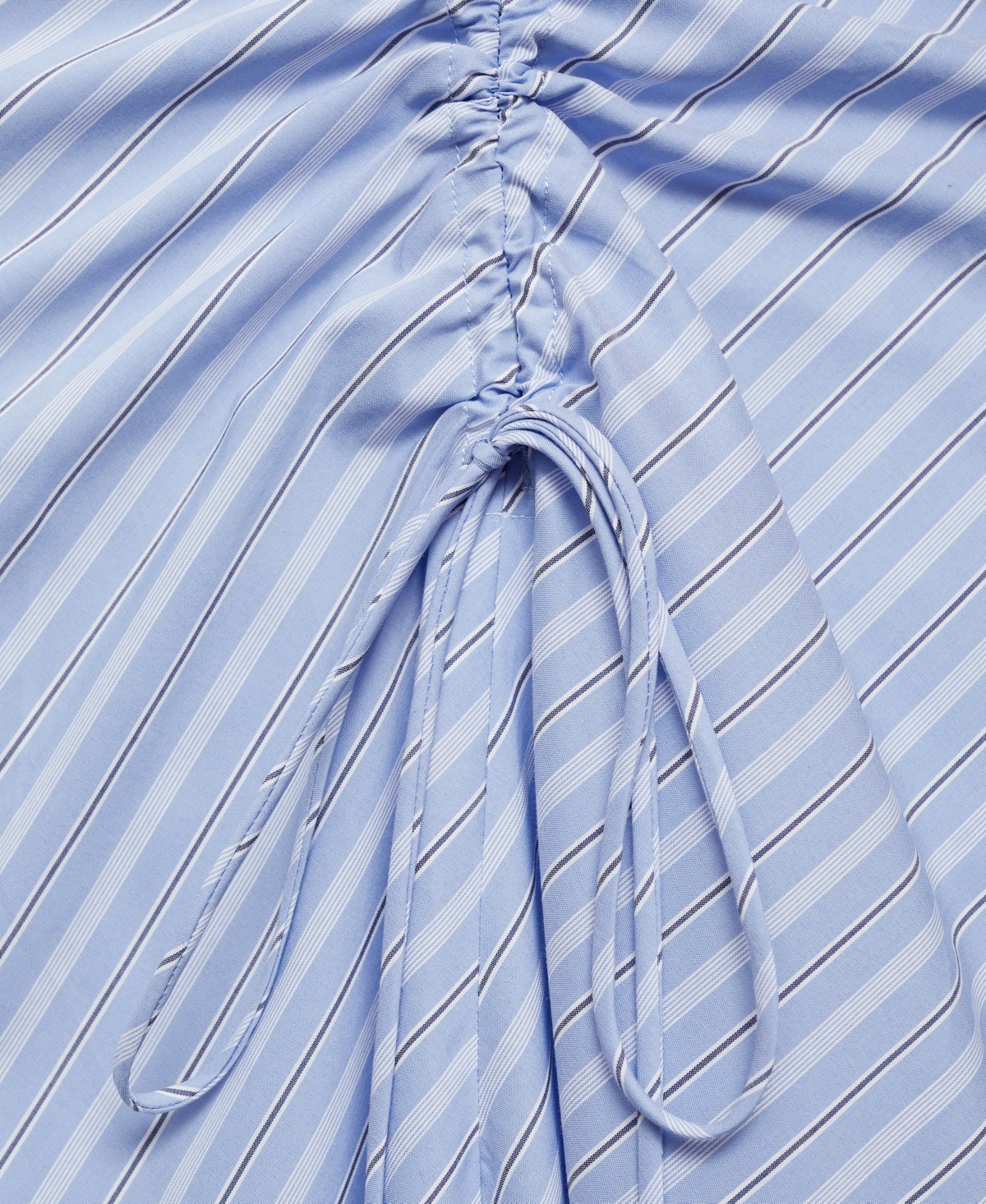 Shop Mango Women's Striped Draped Asymmetrical Dress In Blue