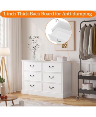 Dresser for Bedroom with 6 Drawers