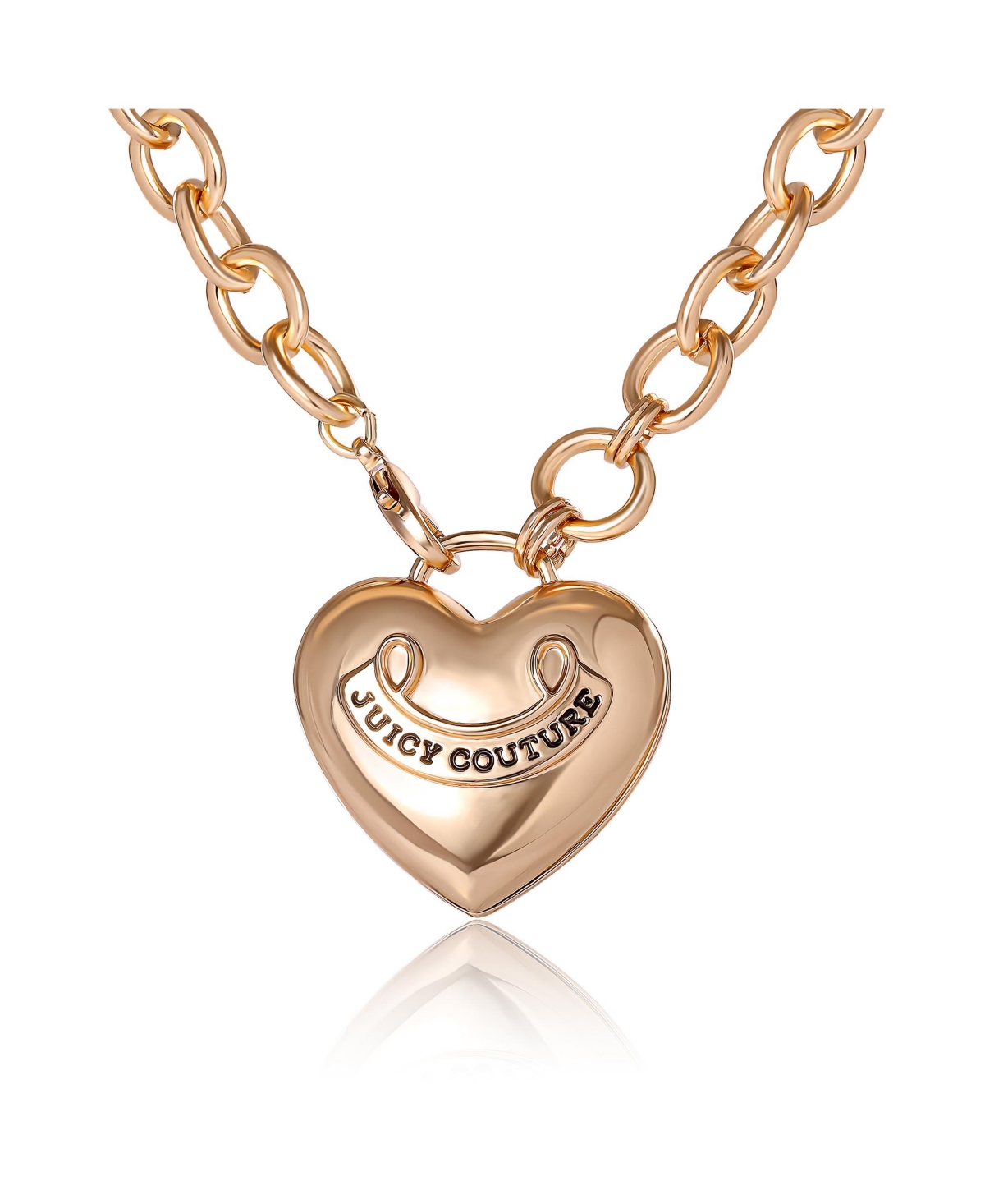 Gold-Tone Long Heart Pendant Necklace - Gold tone