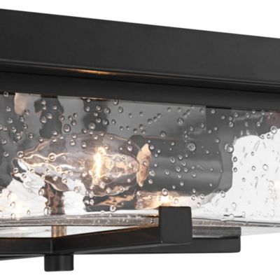 Grambling 11 3/4" Farmhouse Flush-Mount Ceiling Light Fixture Kitchen Foyer 4-Light Rustic Black Finish