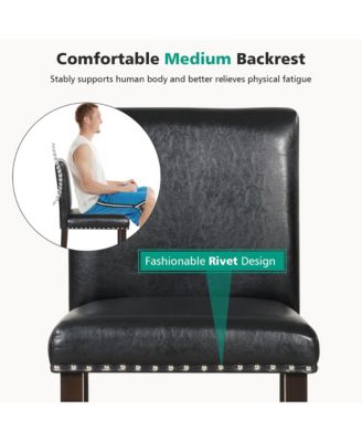   Set of 4   PVC Leather   Counter Height  Bar Stools