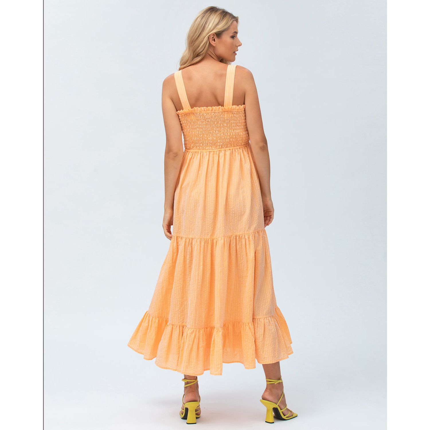 Women's Smock Tiered Maxi Dress Holly