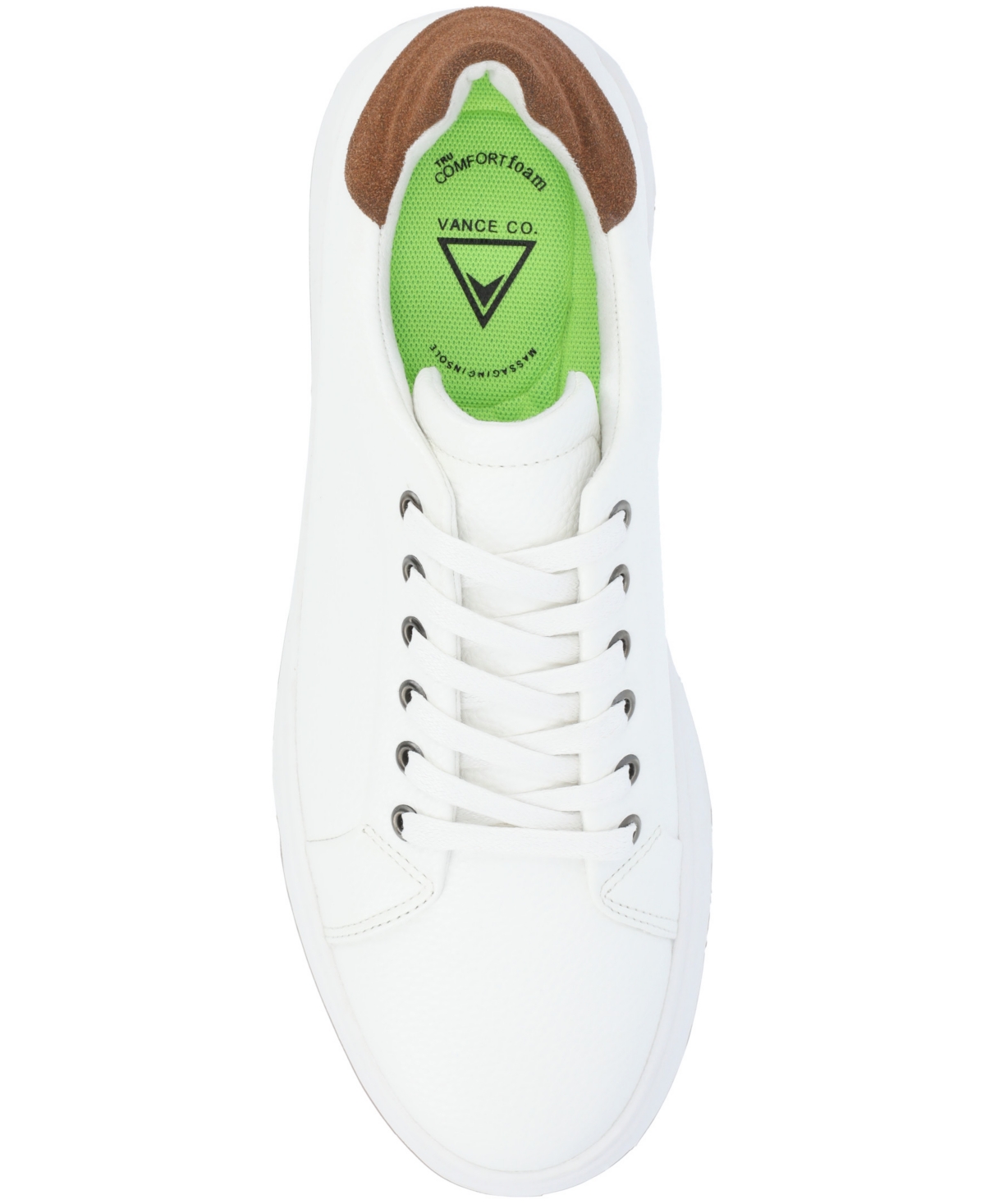 Vance Co. Men's Robby Casual Lace Up Sneakers In White