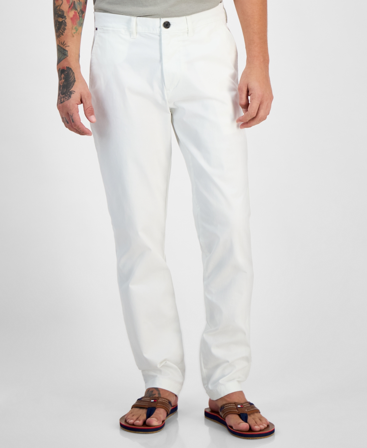 TOMMY HILFIGER MEN'S TH FLEX STRETCH SLIM-FIT CHINO PANTS 