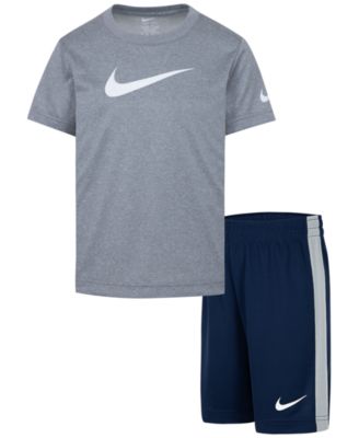 Nike - Little Boys Dri-FIT Swoosh T-Shirt & Shorts, 2 Piece Set