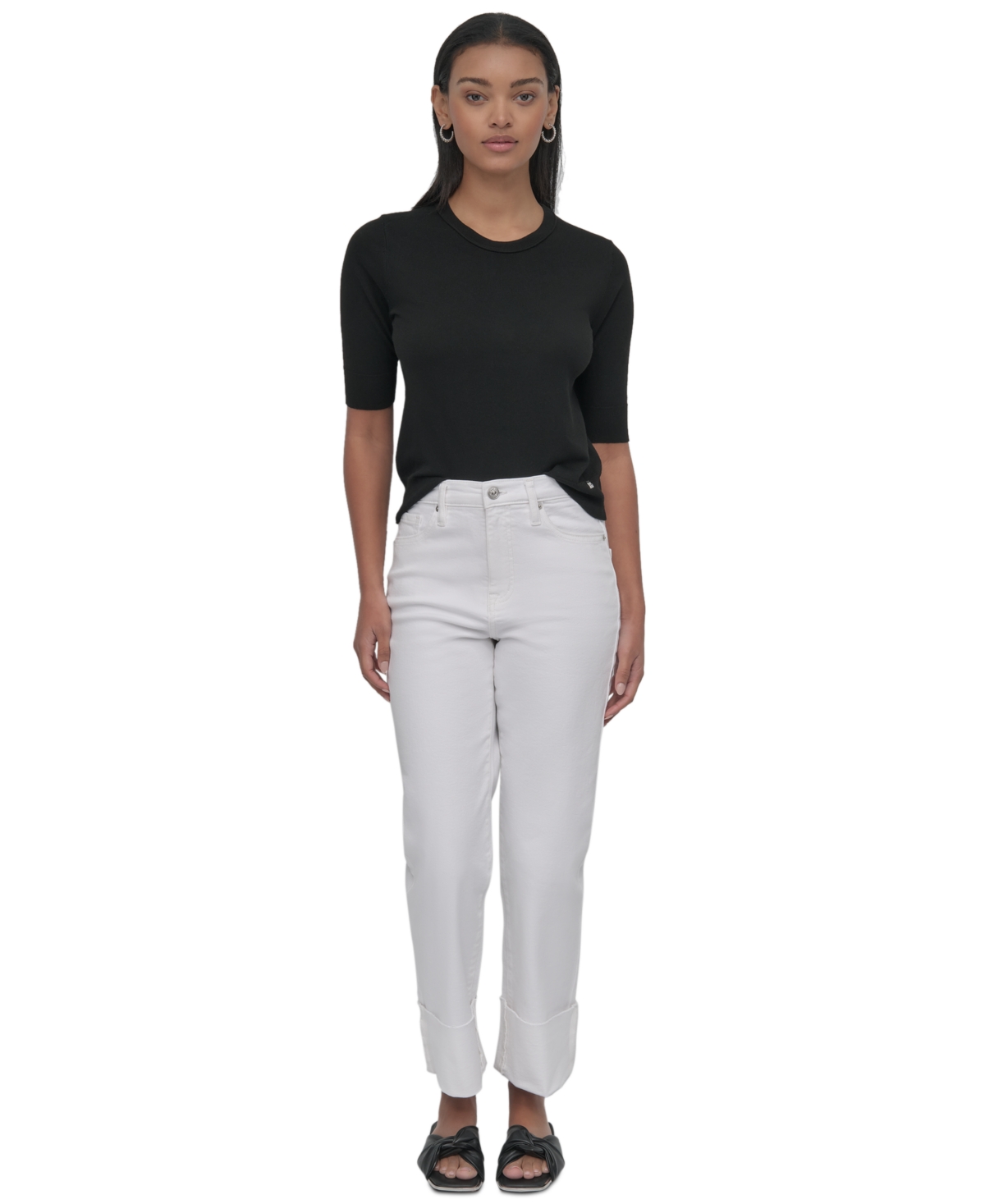 DKNY JEANS WOMEN'S HIGH-RISE CLASSIC STRAIGHT-LEG JEANS 