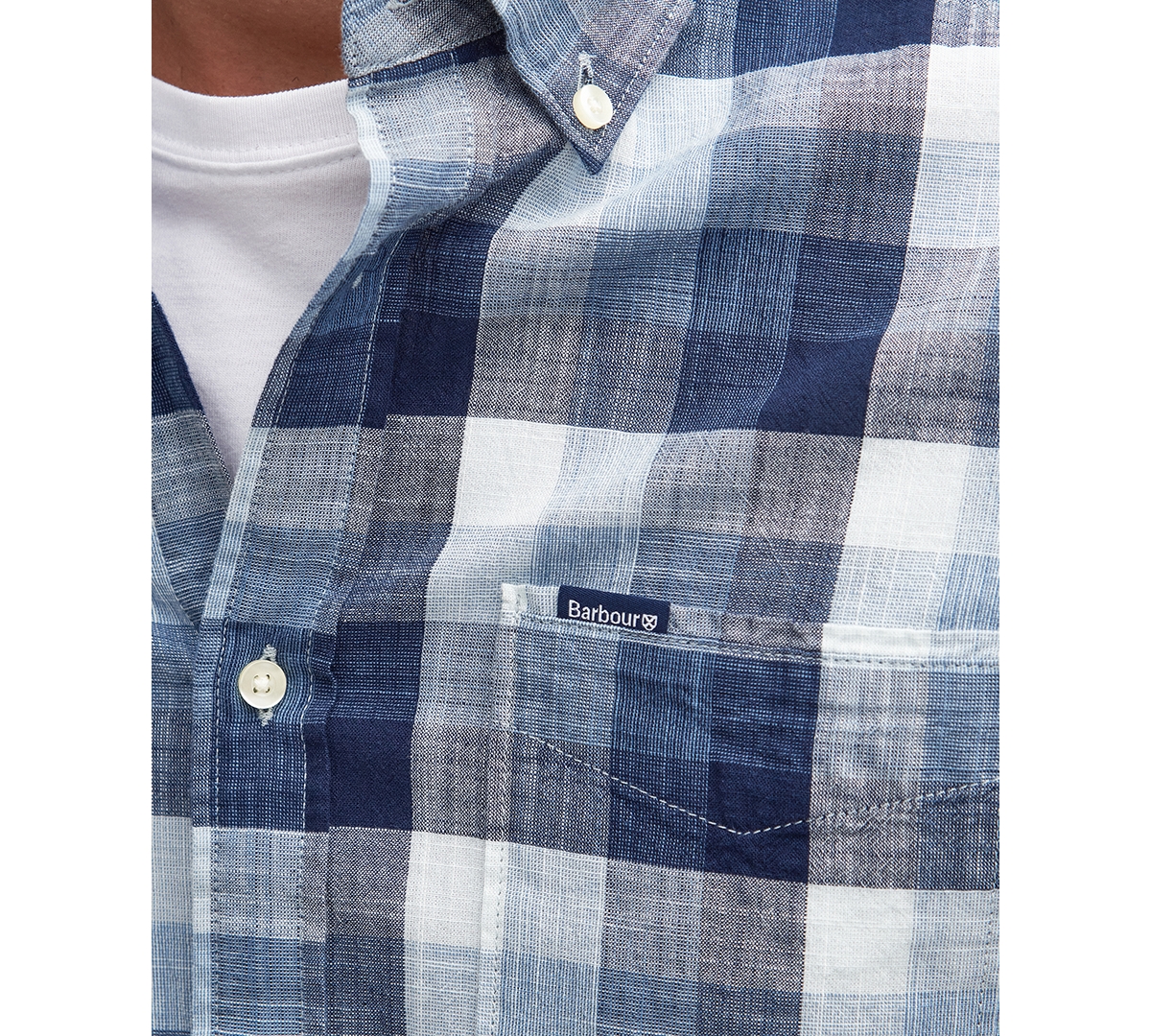 Shop Barbour Men's Tailored-fit Hillroad Plaid Shirt In Navy