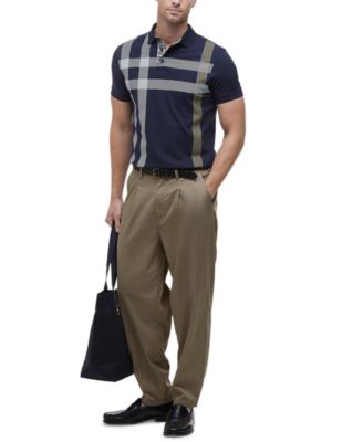 Men's Blaine Oversized Tartan-Print Polo