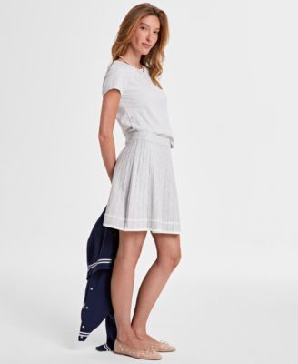 Women's Tipped Flare Sweater Skirt, Exclusively at Macy's