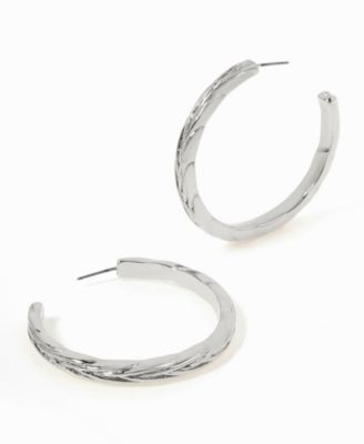 Woven Large Hoop Earrings
