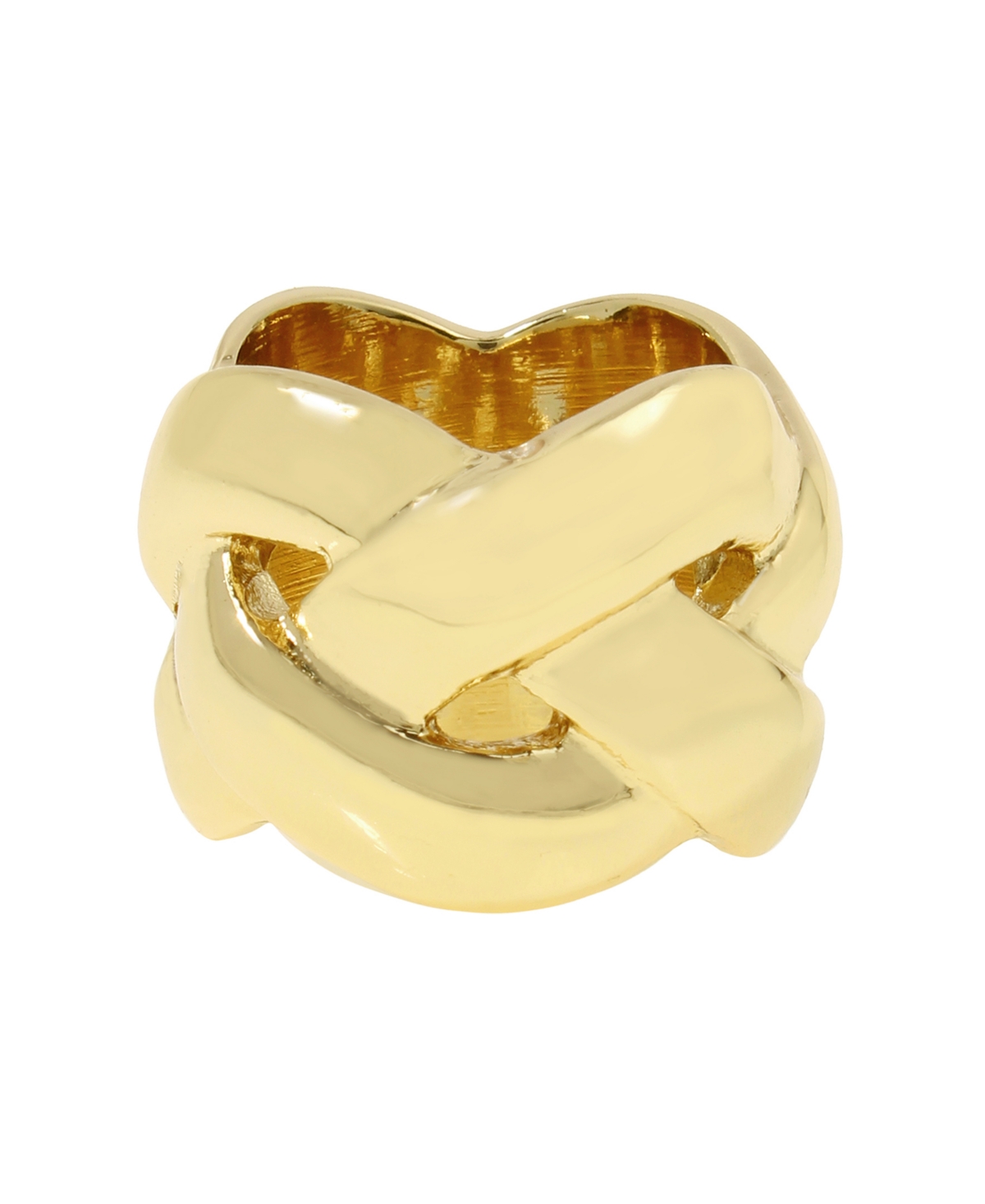 Woven Twist Band Ring - Gold