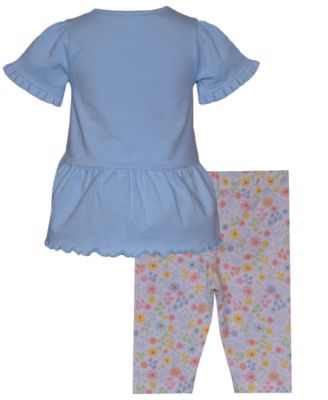 Baby Girls 2-Piece Floral Applique Outfit