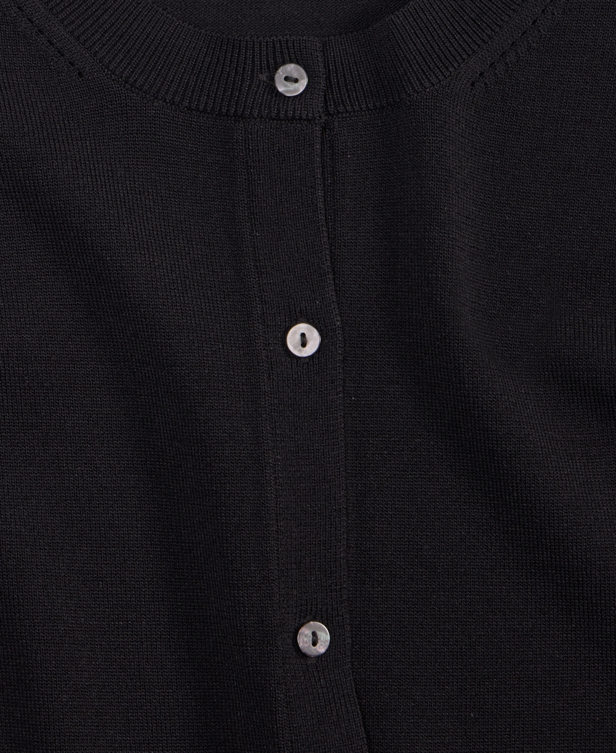 On 34th Women's Crewneck Long-sleeve Cardigan, Exclusively At Macy's In Deep Black