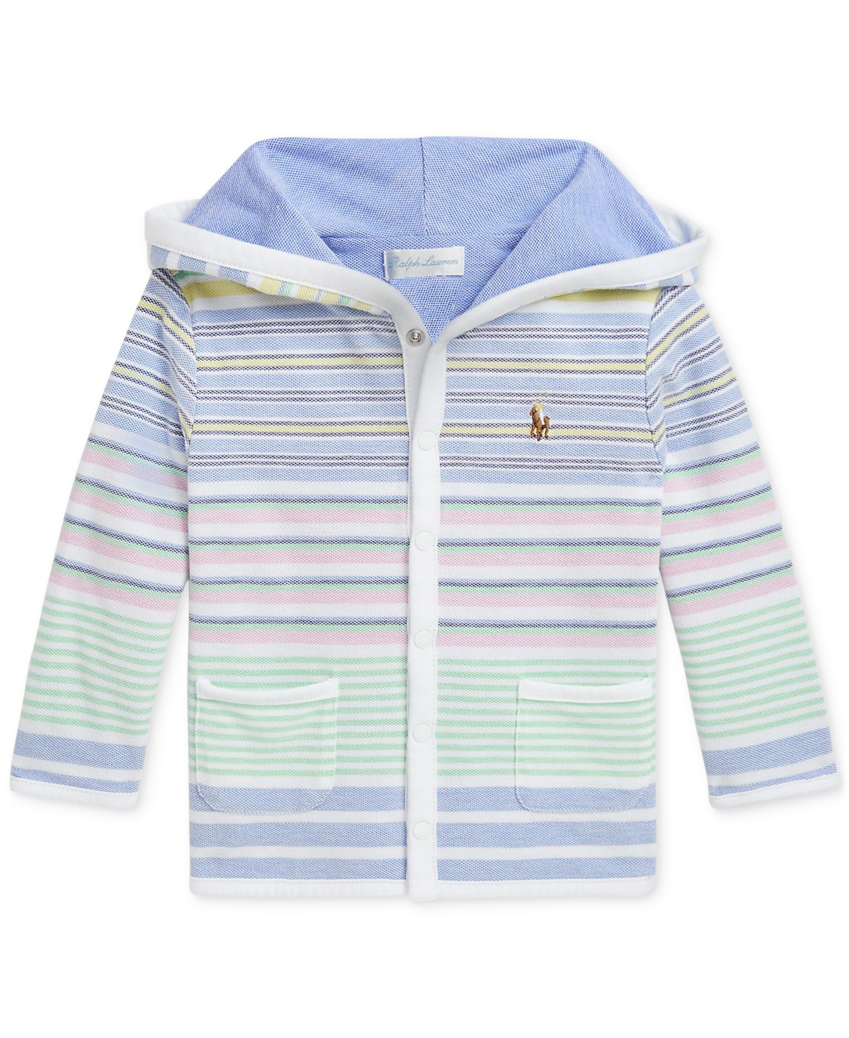 Polo Ralph Lauren Baby Striped Hooded Jacket In Multi