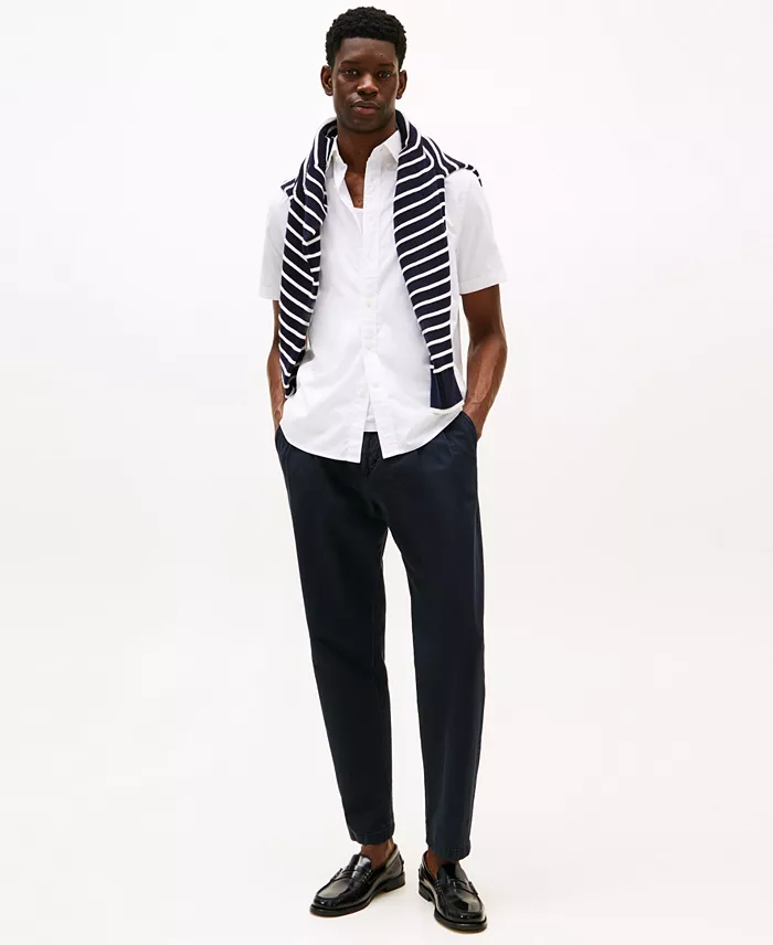 Men's Short Sleeve Flex Poplin Regular Fit Shirt - thumbnail 4