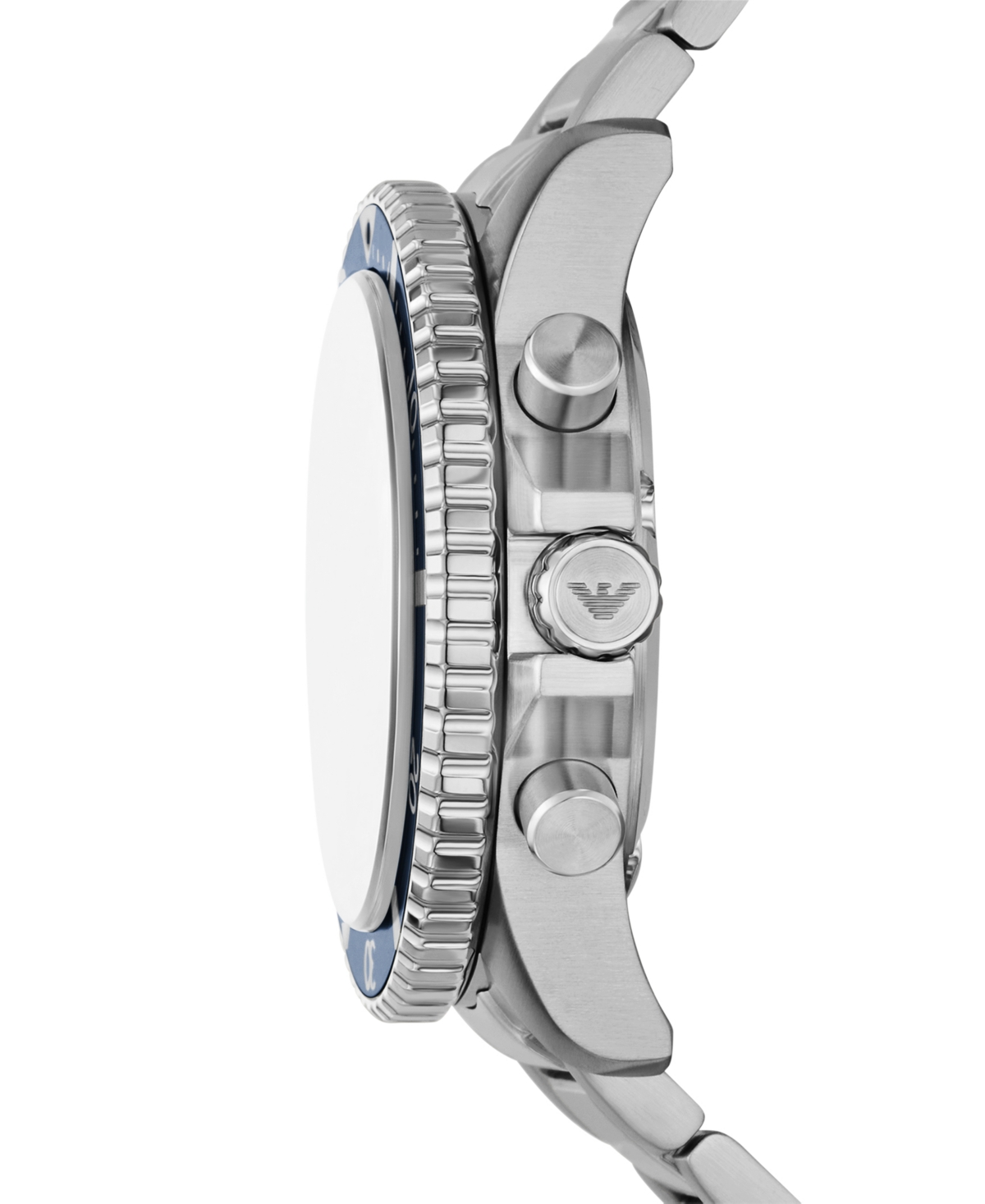 Emporio Armani Men's Chronograph World Explorer Solar Stainless Steel Bracelet Watch 44mm