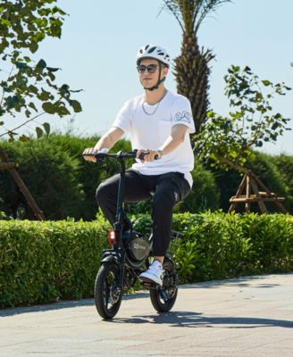 GoDash Electric Bike | Compact Folding Adult Mini E-Bike | Dual Disc Brakes | Dual Shock Suspension | Throttle and Pedal Assist | 400W Motor | 14” Tires | Up to 30 Mile Range