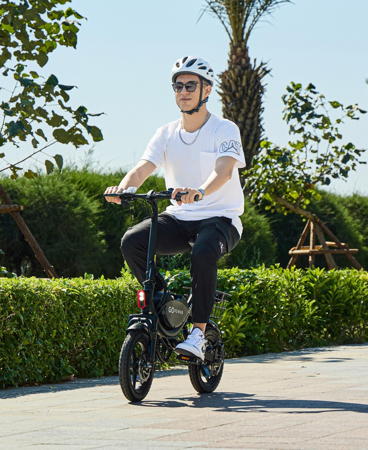 GoPowerBike GoDash Electric Bike | Compact Folding Adult Mini E-Bike | Dual Disc Brakes | Dual Shock Suspension | Throttle and Pedal Assist | 400W Mot