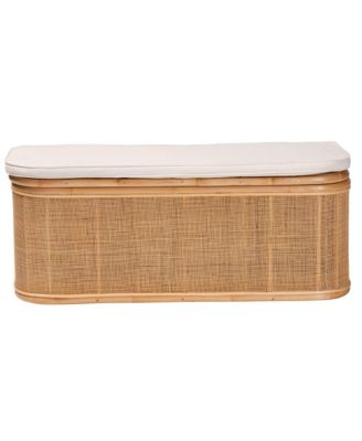Ishana Bohemian Natural Rattan Storage Bench