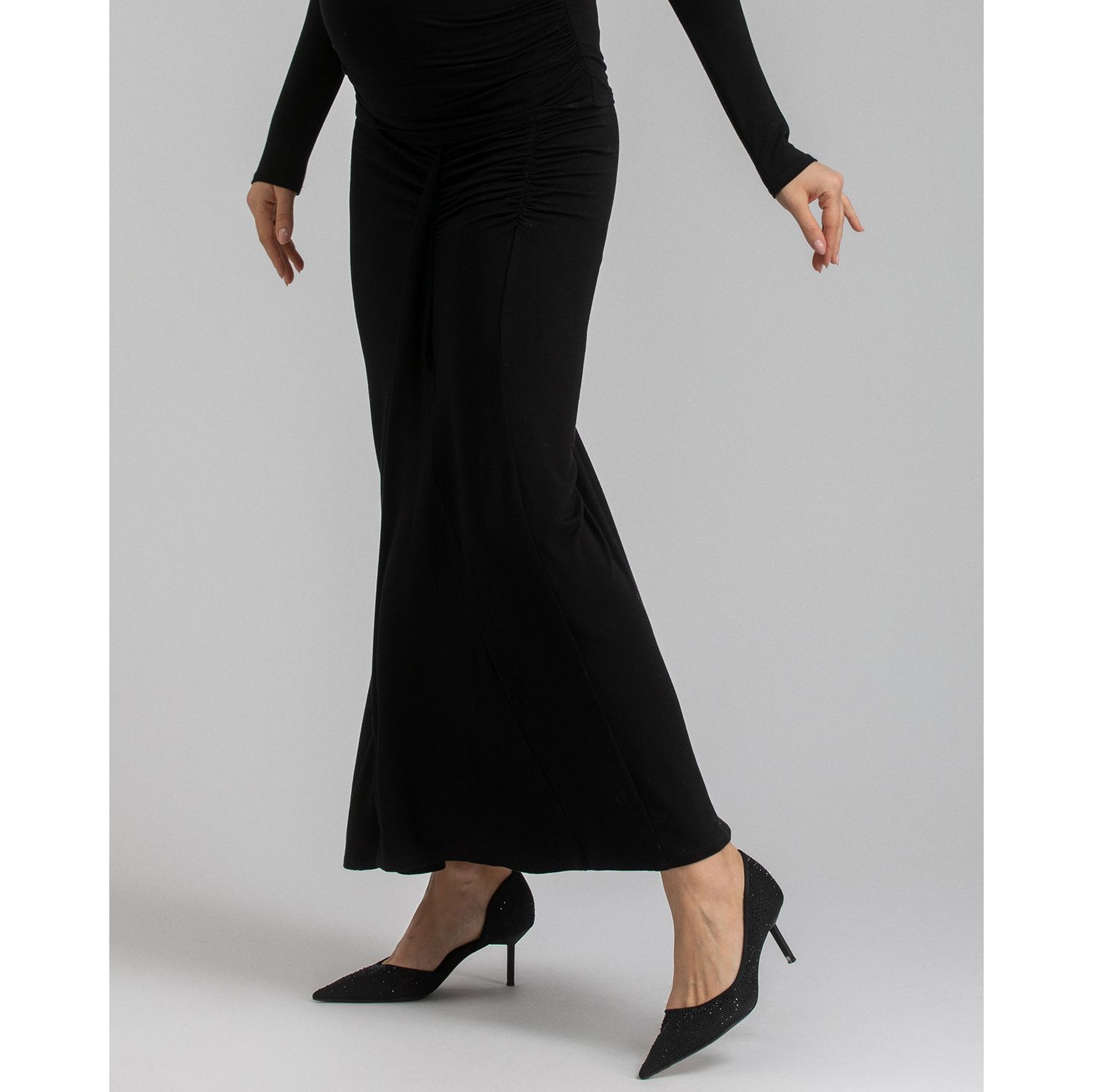 Maternity Ruched Bamboo Jersey Stretch Nike Skirt