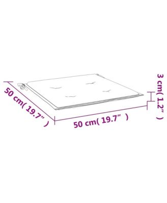 Garden Chair Cushions 4 pcs Beige 19.7"x19.7"x1.2" Oxford Fabric