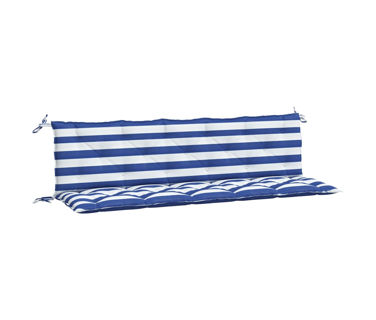 Garden Bench Cushions 2 pcs Blue&White Stripe Oxford Fabric - Blue and white