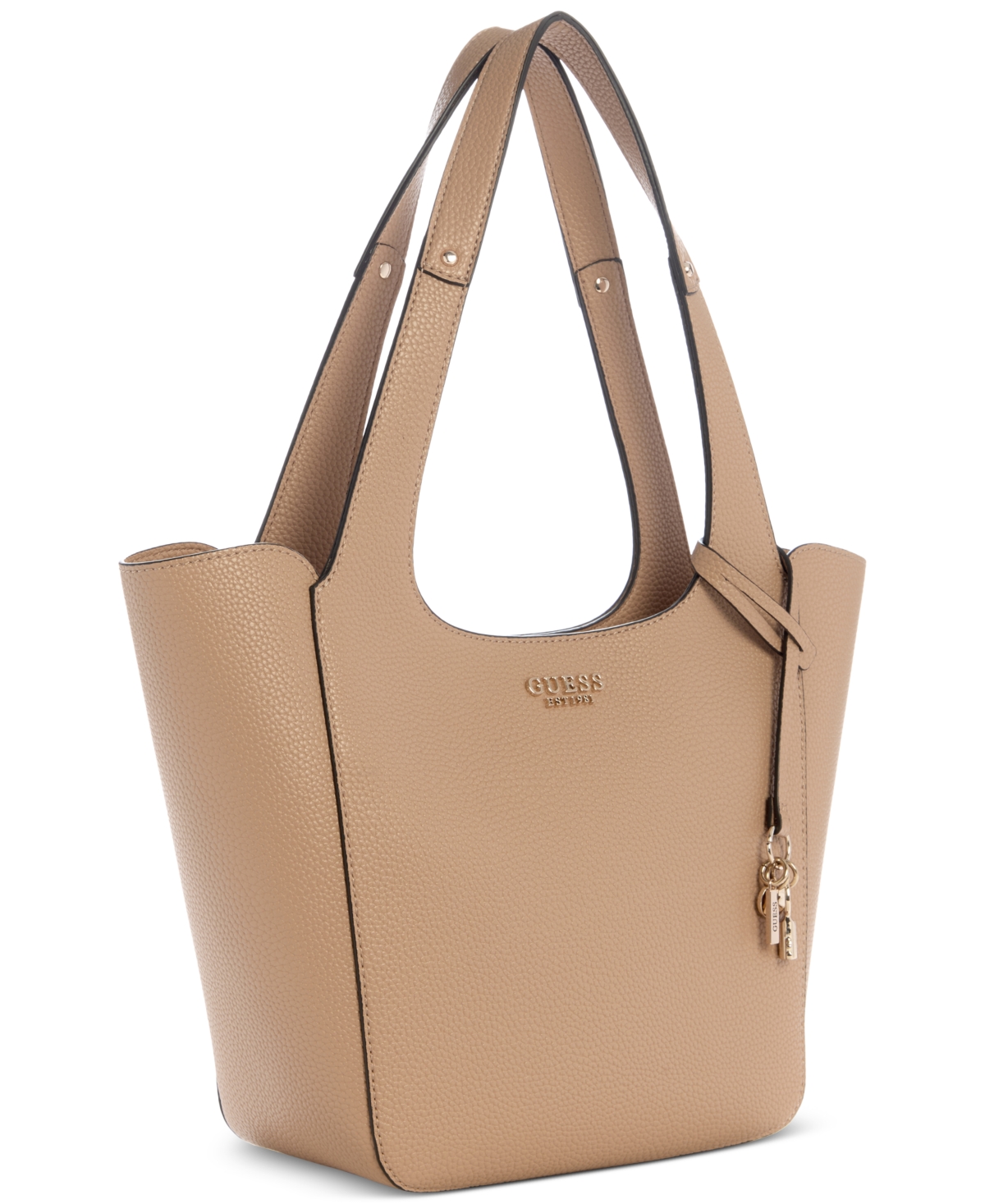 Guess Helina Extra-large Tote With Pouch In Beige