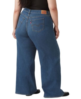 Plus Size Mid Rise 318 Shaping Wide-Leg Jeans
