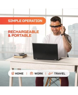 VizaCure LED Face Mask for Light Therapy - Black LED Mask for Face and Neck Care - Portable LED Light Therapy Device.