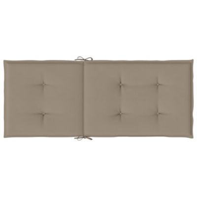 Garden Highback Chair Cushions 4 pcs Taupe 47.2"x19.7"x1.2"