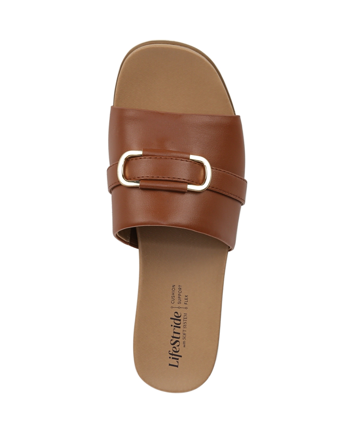 Lifestride Geneieve Platform Sandal In Tan Faux Leather