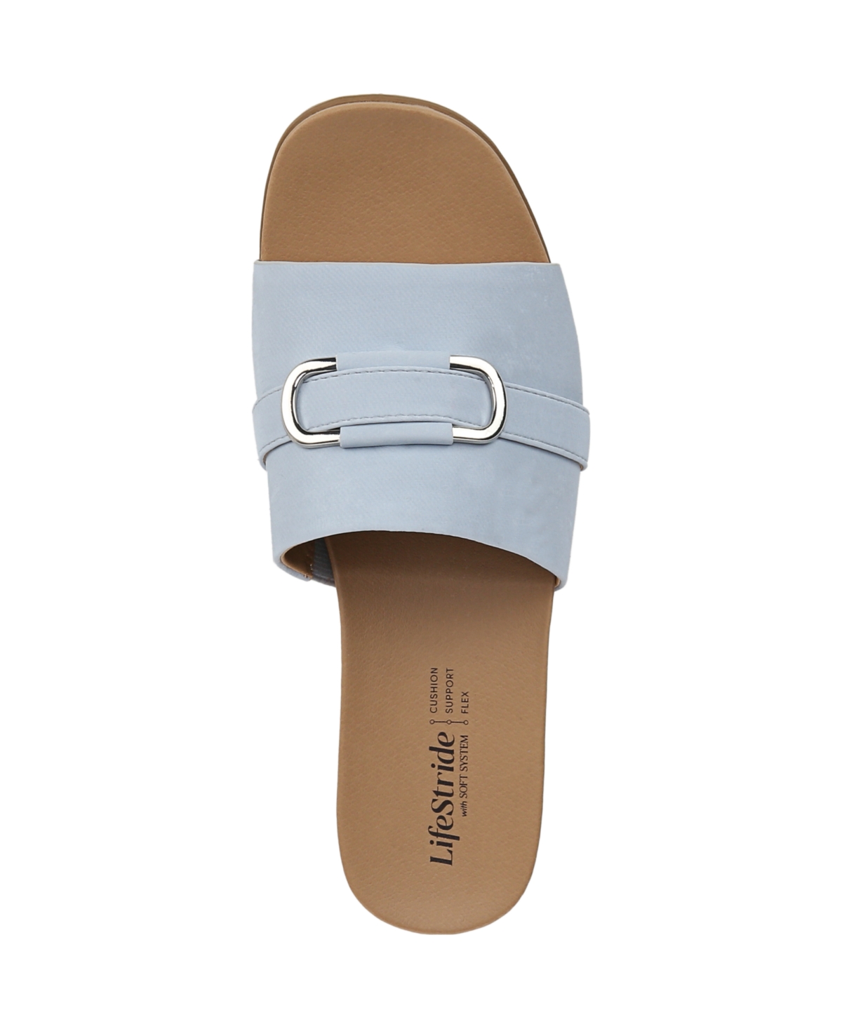 LIFESTRIDE WOMEN'S GENEVIEVE SQUARE OPEN TOE SLIDE PLATFORM SANDALS 