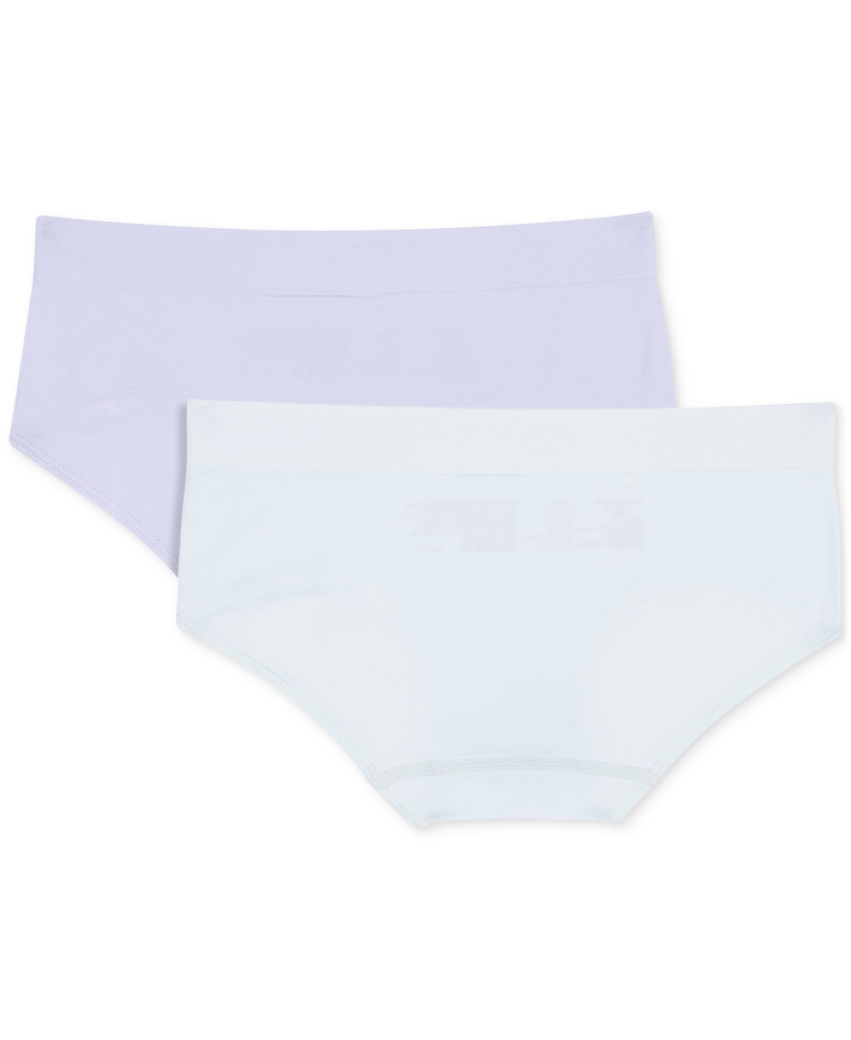 Shop Calvin Klein Big Girls Seamless Embossed Hipster Underwear, Pack Of 2 In Moonlight Jade