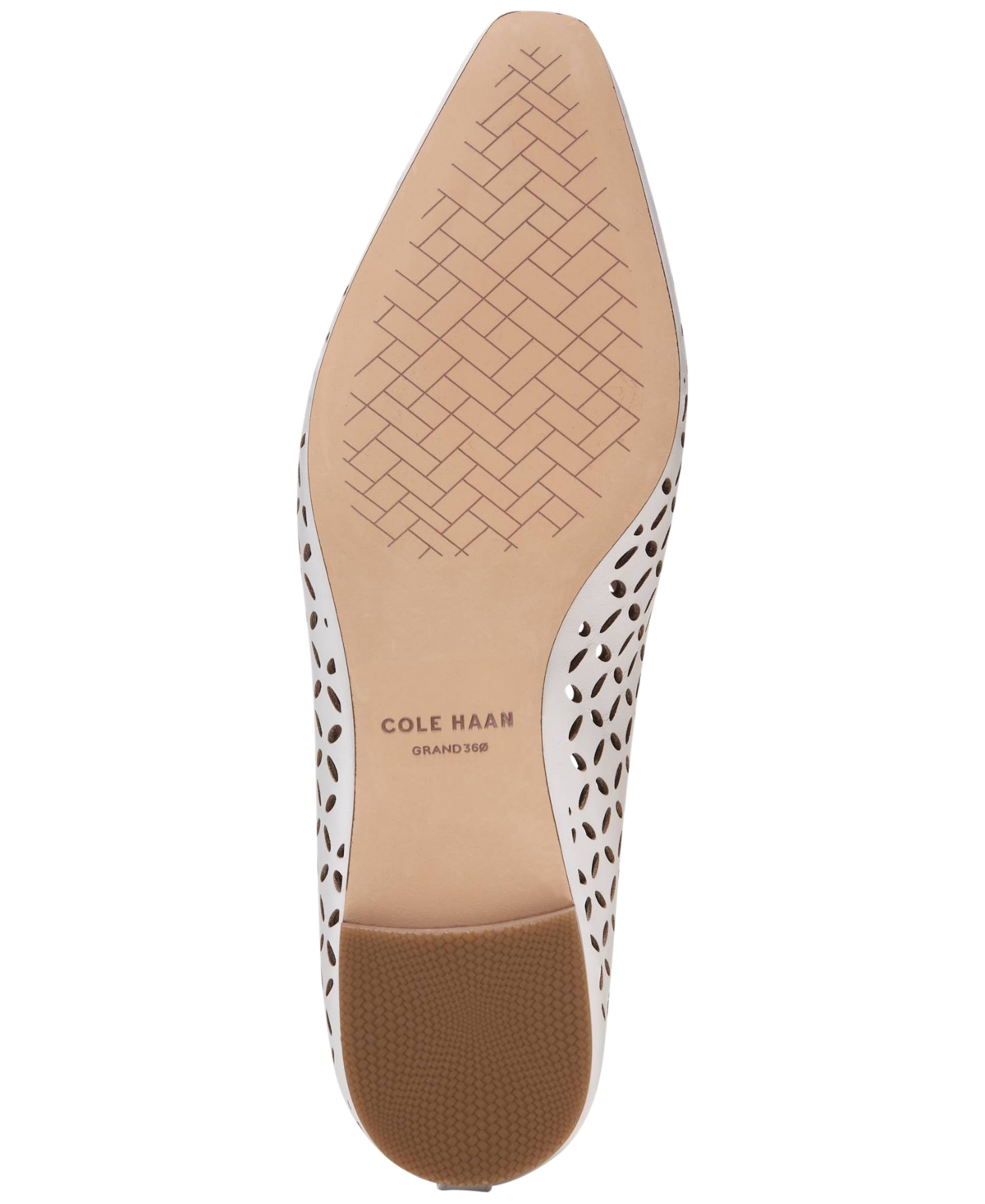 Cole Haan Chantal Loafer In White Perforated Leather