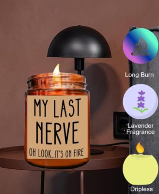 "My Last Nerve" Lavender Scented Soy Wax Candle, 10 oz.