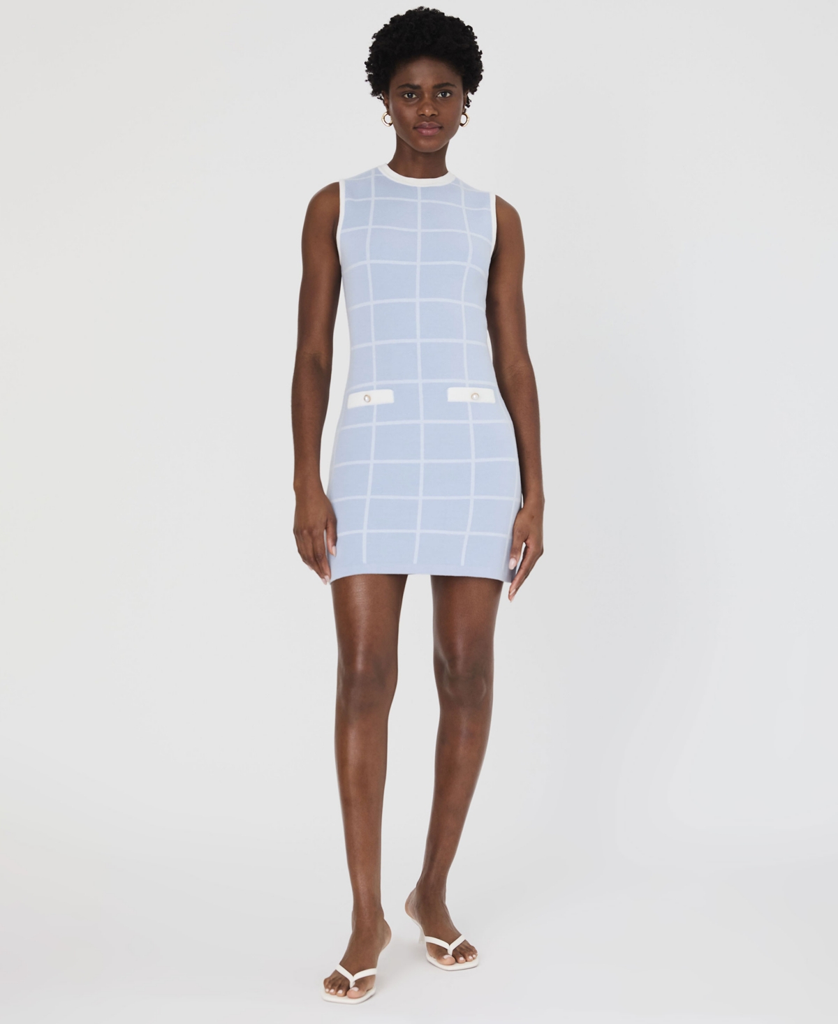 French Connection Women's Check-print Sleeveless Dress