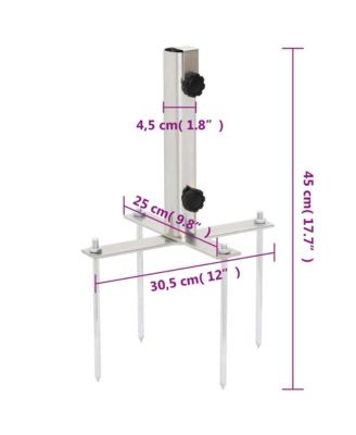 Parasol Base Silver Steel with powder coating Compact