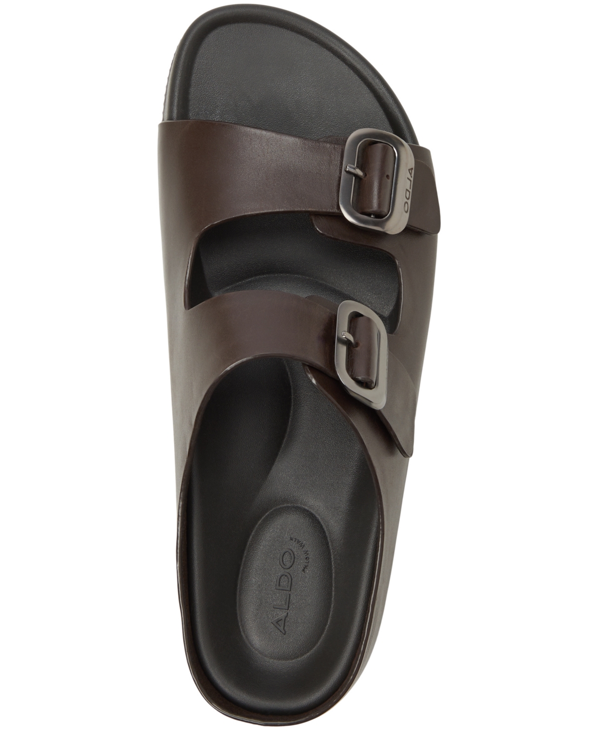ALDO MEN'S KENNEBUNK LEATHER SLIDE SANDALS 