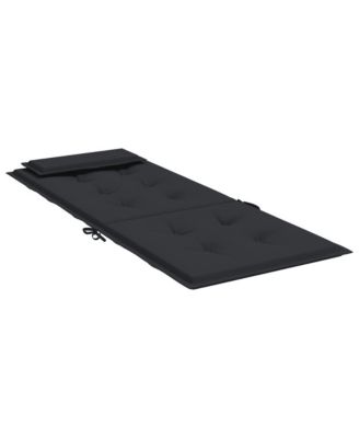 Highback Chair Cushions 4 pcs Black Oxford Fabric