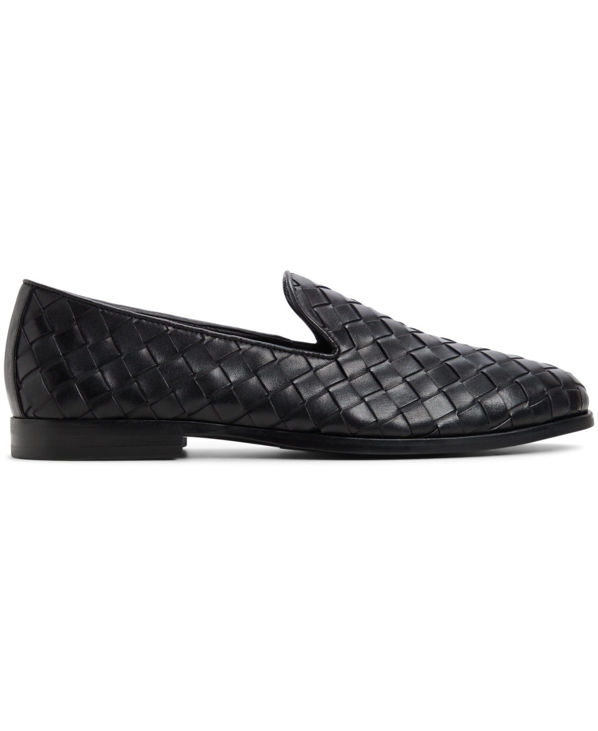 Shop Aldo Men's Casino Leather Loafer In Woven Black