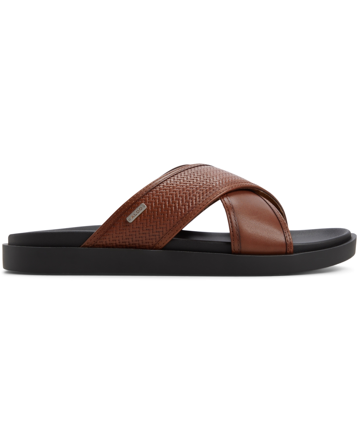 ALDO MEN'S MARIO LEATHER SLIP ON SANDALS 