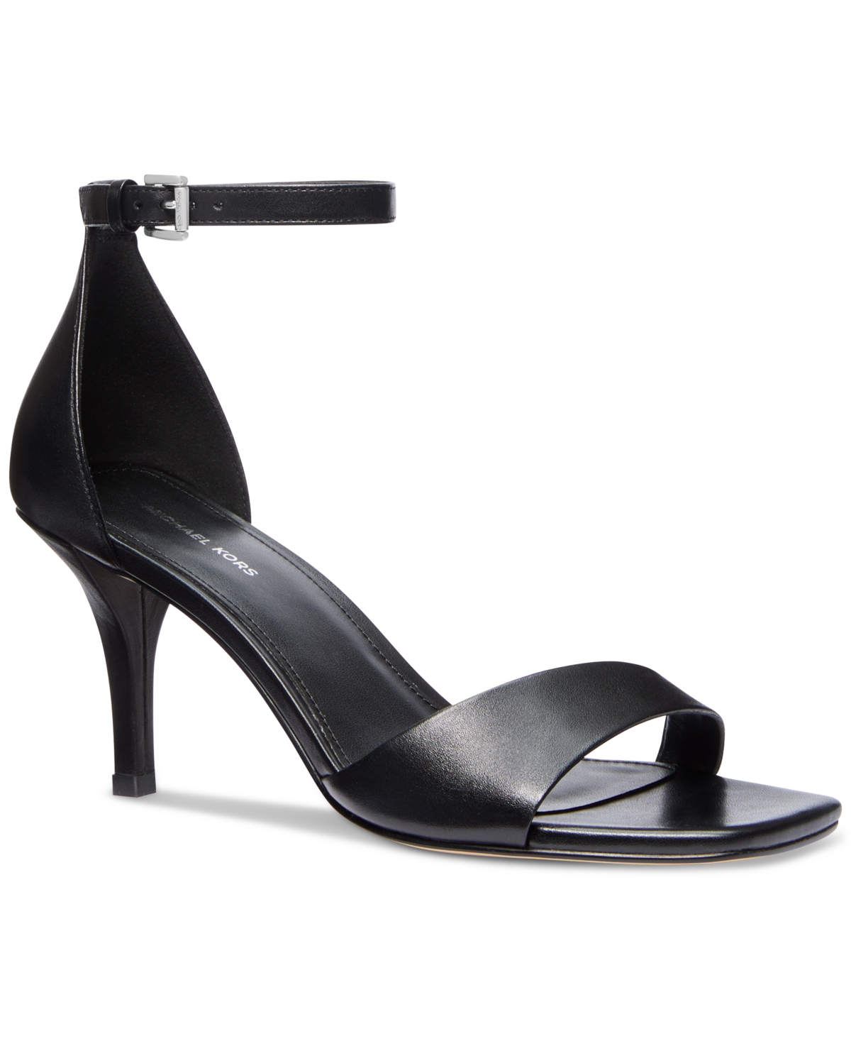 Michael Kors Low Profile Laced Shoes With Ankle Strap In Black