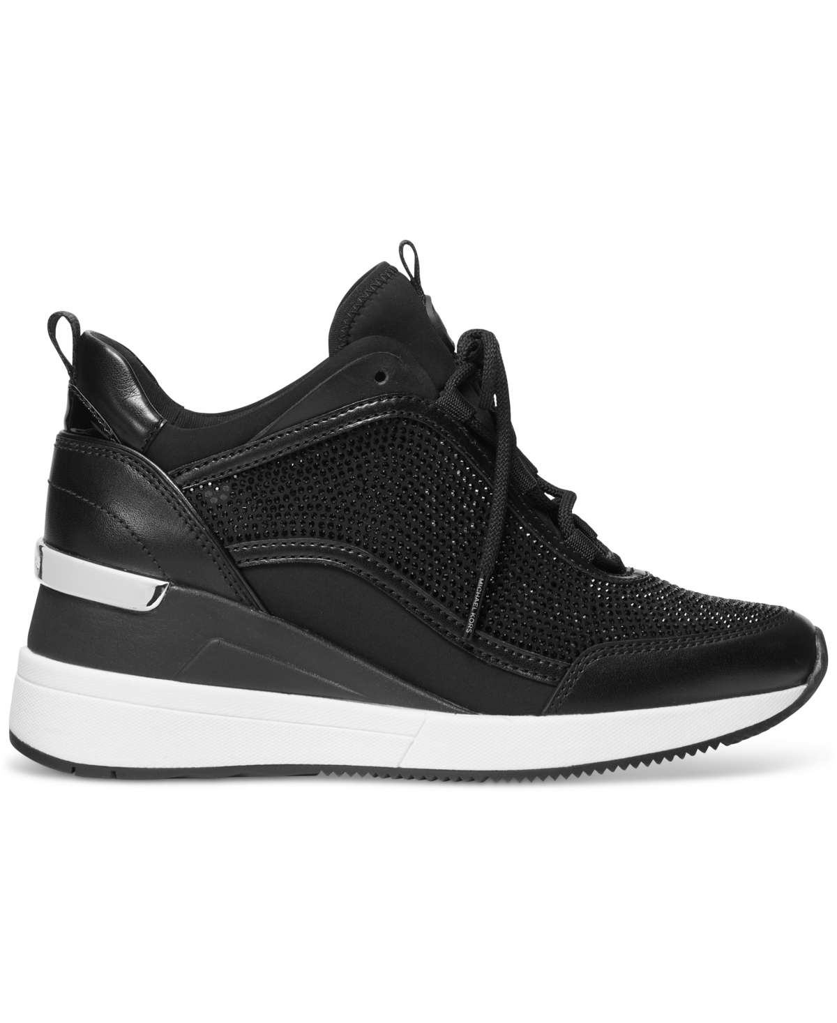 Michael Kors Michael  Women's Lolly Wedge Trainer Sneakers In Black