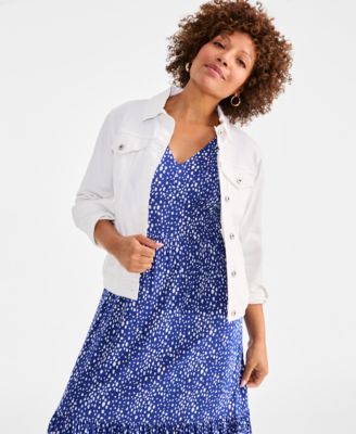 Women's Printed Flutter-Sleeve Knit Midi Dress, Exclusively at Macy's