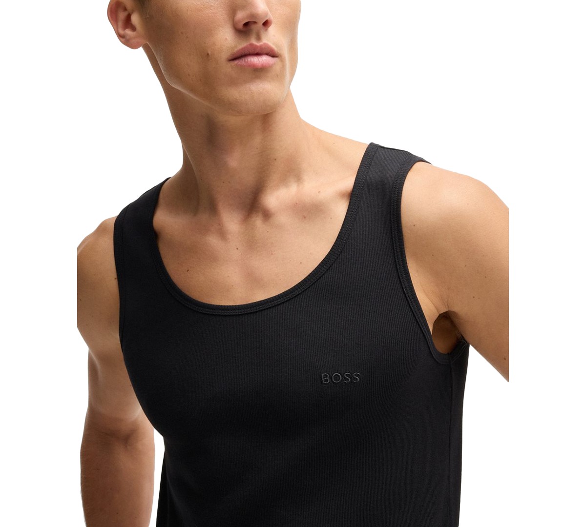 Мужские BOSS by Hugo Boss Men's 3-Pack Classic Ribbed Tank Tops — фото 1