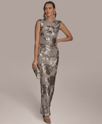 【Donna Karan New York】Floral Sequined Dress Donna Karan New York Women's Floral-Sequined Gown - Macy's