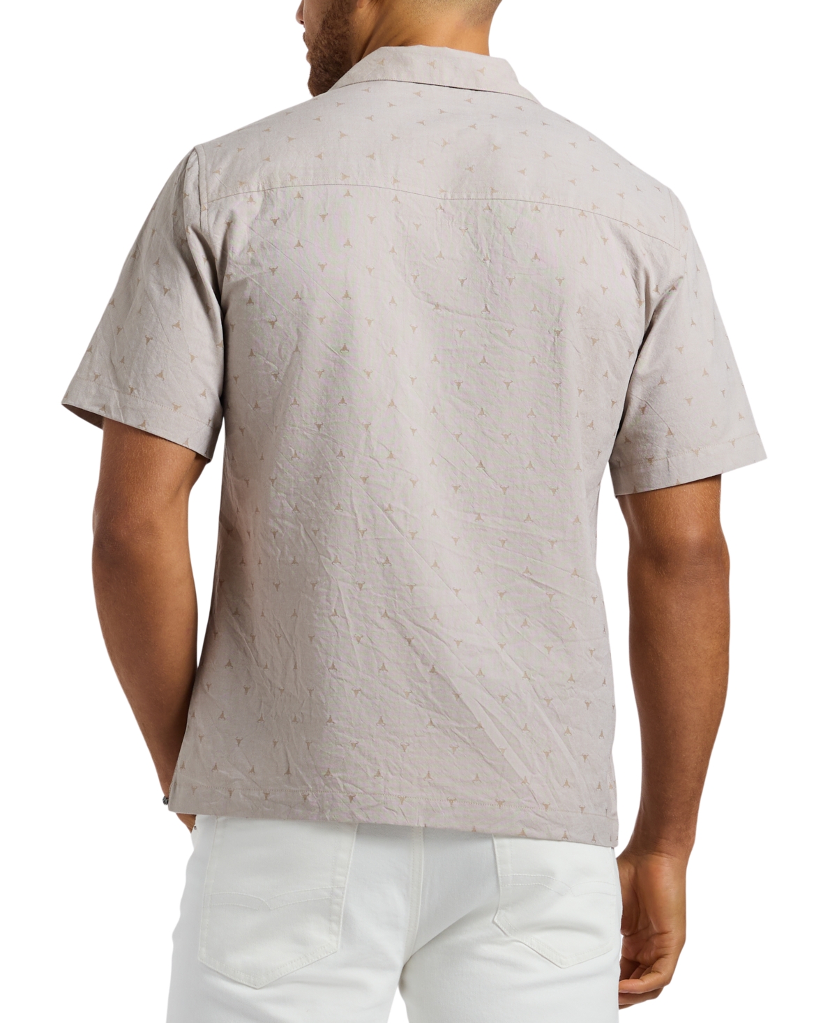 Buffalo David Bitton Men's Salaman Relaxed-fit Printed Button-down Shirt In Tuffet